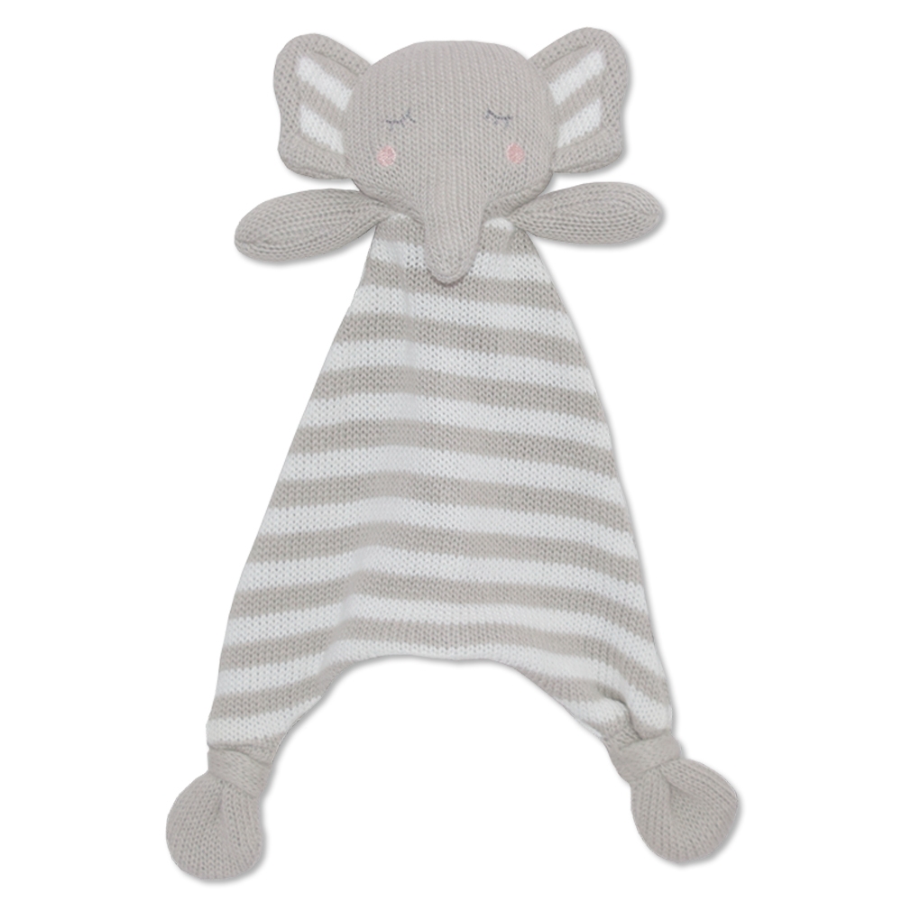 Eli Elephant Cotton Security Blanket
