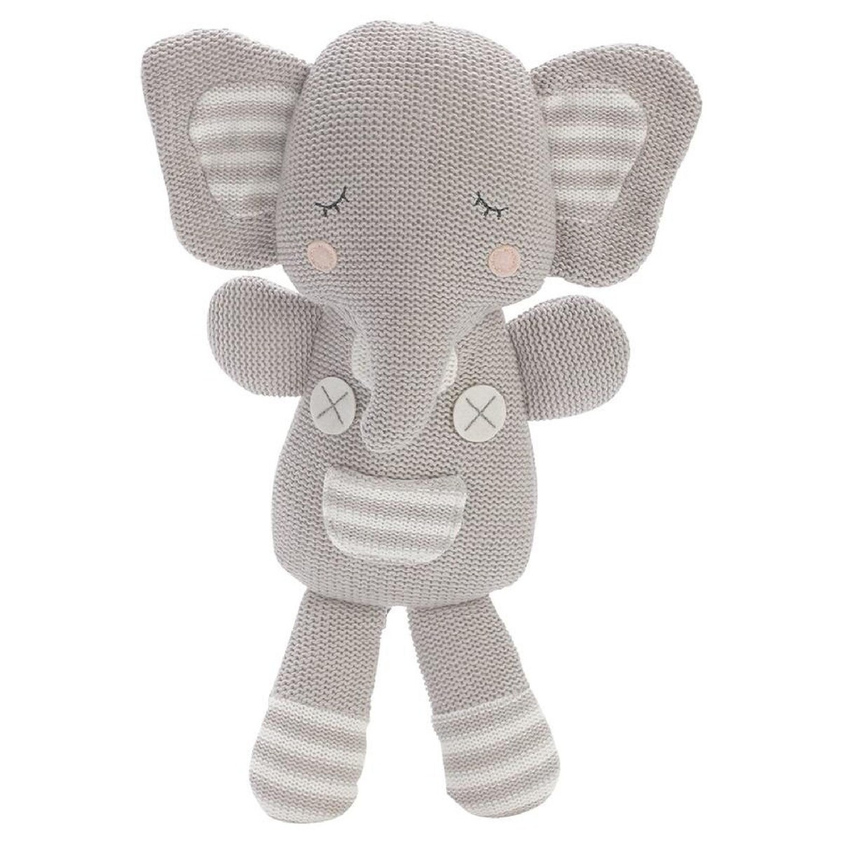 Eli Elephant Large Cotton Baby Rattle